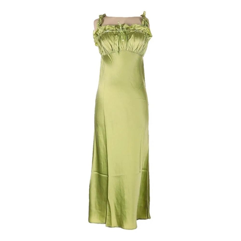 Reformation Erdem 100% silk maxi dress in yucca - Picture 7 of 7